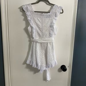Ivory ruffle romper